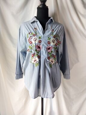Gibson Latimer Blue and White Pinstripe Shirt
